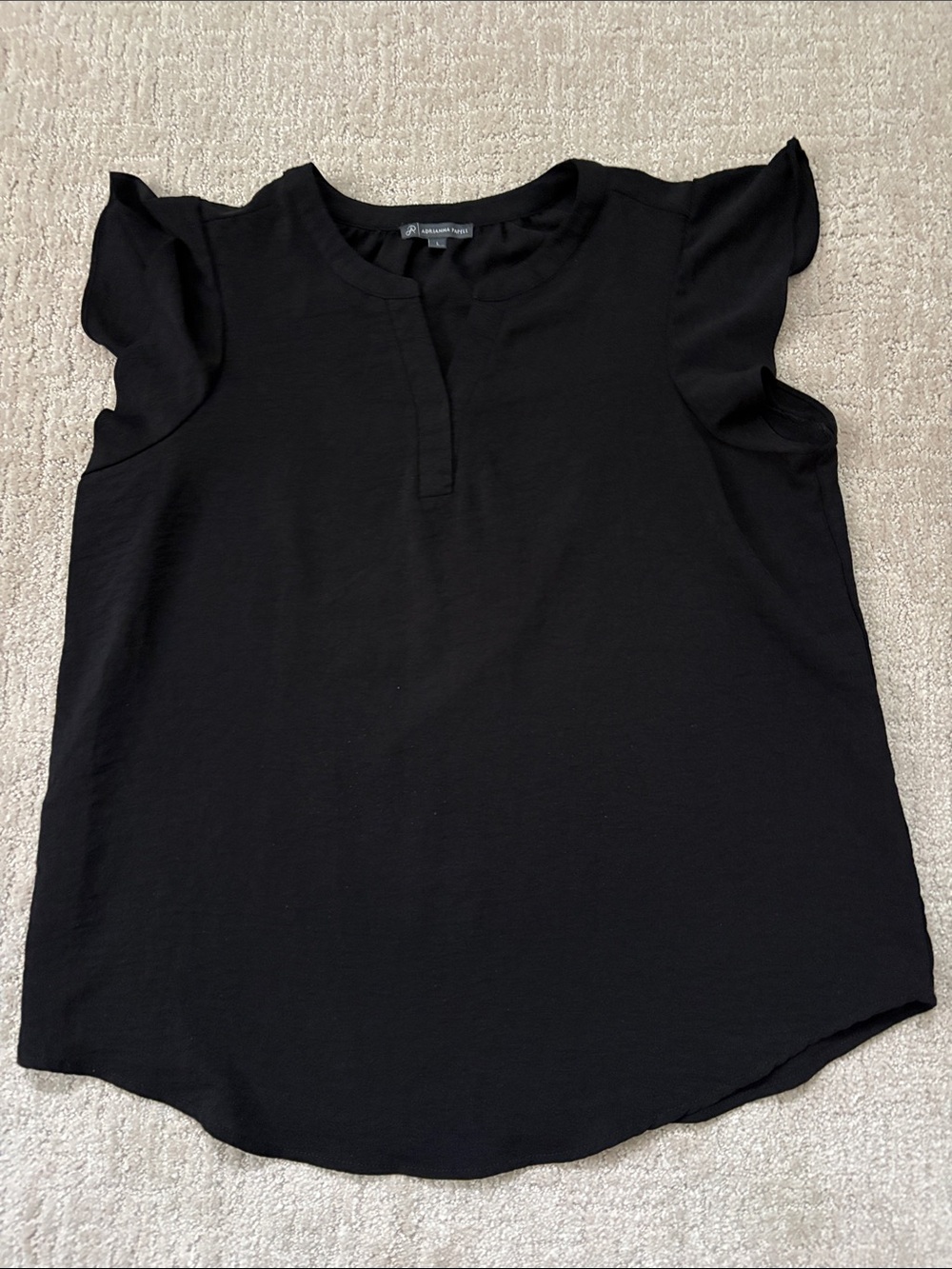 Adrianna Papell Black Top Womens Large Elegant Fall Winter